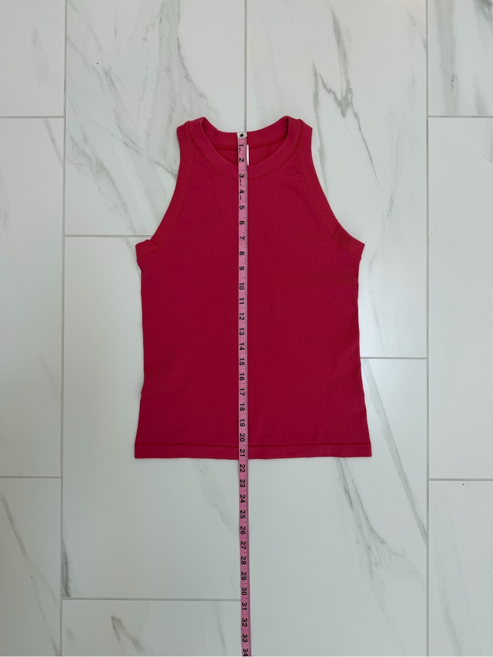Athleta Renew Seamless Racerback Tank Top Hot Pink - Picture 3 of 4